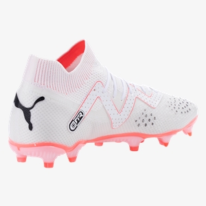 Puma Future Pro FG/AG Firm Ground Soccer Cleat - White/Black/Fire Orchid